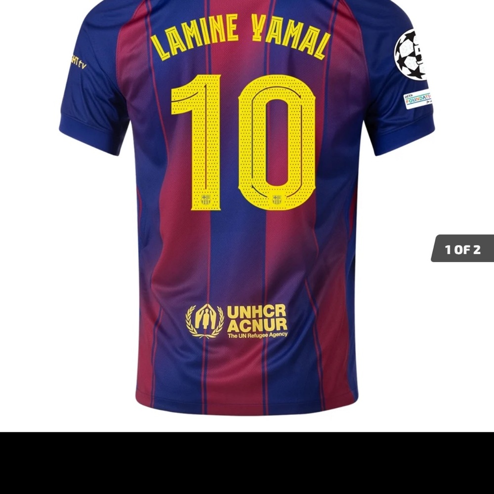 Men’s Replica Nike Lamine Yamal Barcelona Home Jersey 25/26